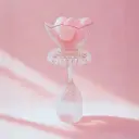 Rosemonde – Présentoir en verre granité et cristal taillé