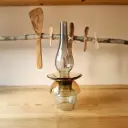 Flavie – Soliflore en verre ambré