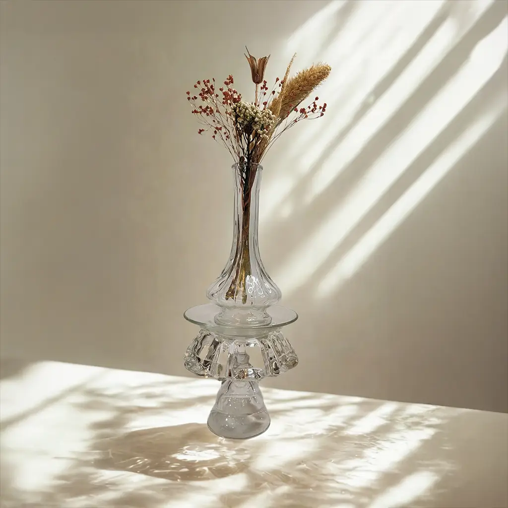 Alienor – Vase en verre transparent